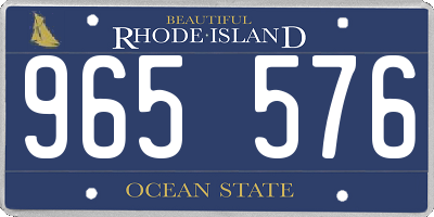 RI license plate 965576