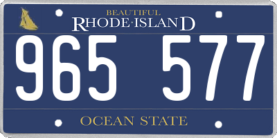 RI license plate 965577