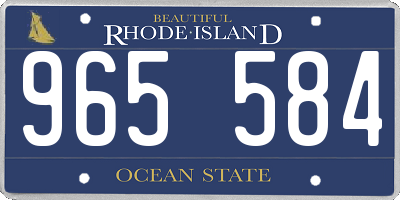 RI license plate 965584