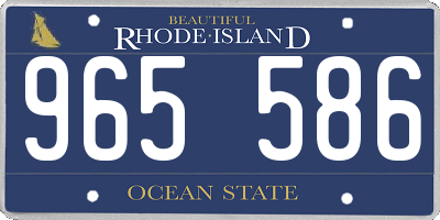 RI license plate 965586