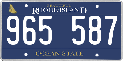 RI license plate 965587