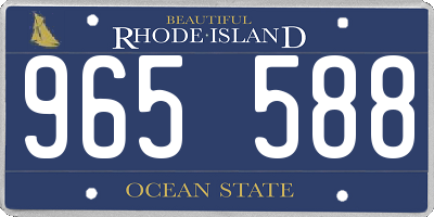 RI license plate 965588