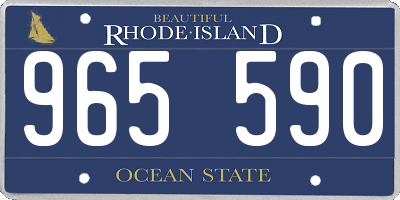 RI license plate 965590