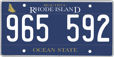 RI license plate 965592