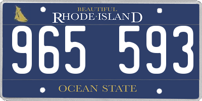 RI license plate 965593