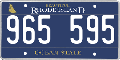 RI license plate 965595