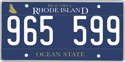 RI license plate 965599