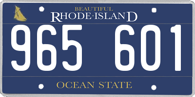 RI license plate 965601