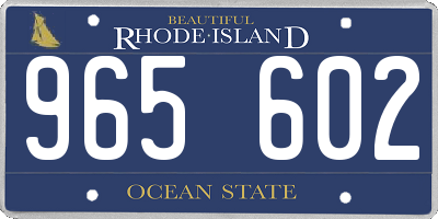 RI license plate 965602