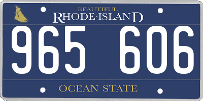 RI license plate 965606
