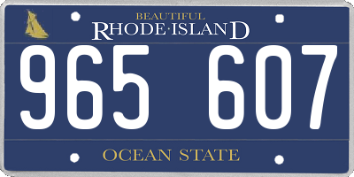 RI license plate 965607