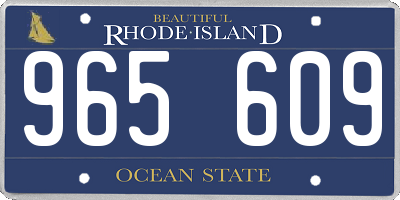 RI license plate 965609