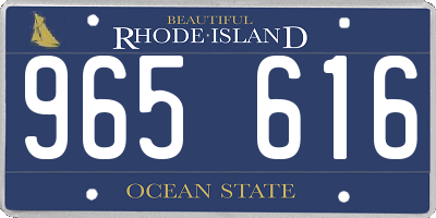 RI license plate 965616