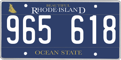 RI license plate 965618