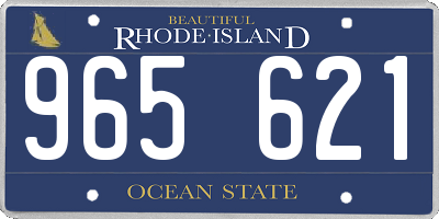 RI license plate 965621