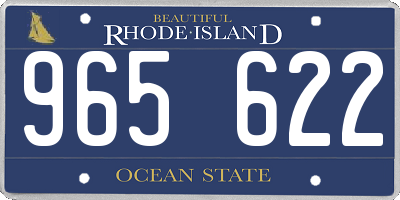 RI license plate 965622