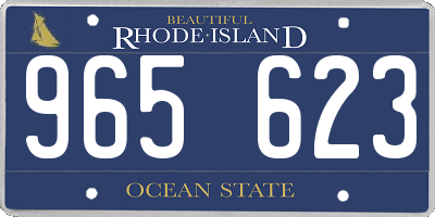 RI license plate 965623
