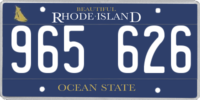 RI license plate 965626
