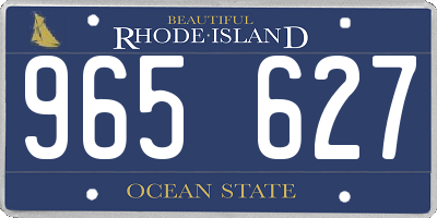 RI license plate 965627