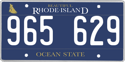 RI license plate 965629