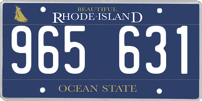 RI license plate 965631