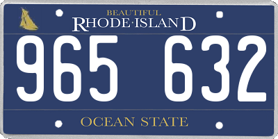 RI license plate 965632