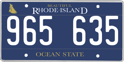 RI license plate 965635