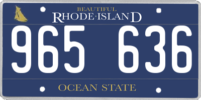 RI license plate 965636