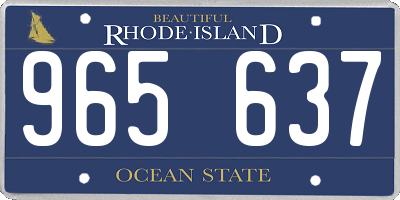 RI license plate 965637