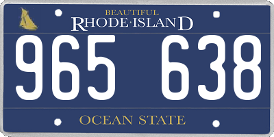 RI license plate 965638