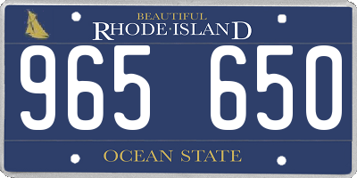 RI license plate 965650