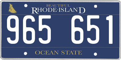 RI license plate 965651