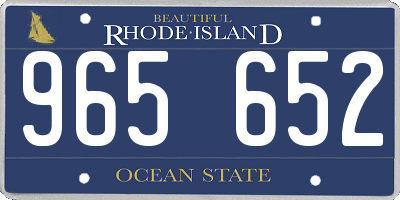 RI license plate 965652