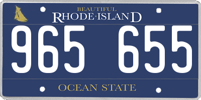 RI license plate 965655