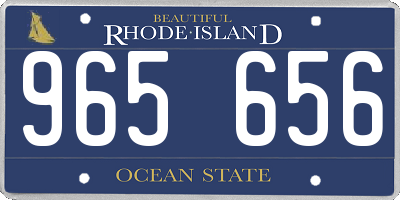 RI license plate 965656