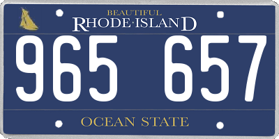 RI license plate 965657