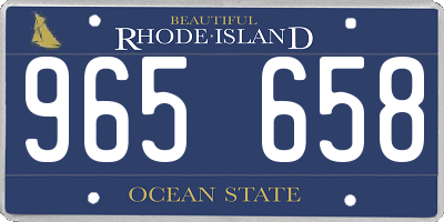 RI license plate 965658