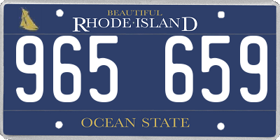 RI license plate 965659