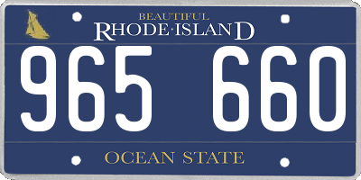 RI license plate 965660