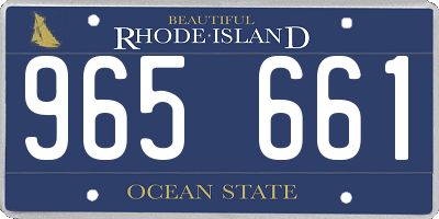 RI license plate 965661