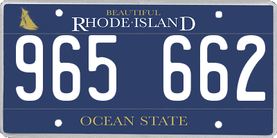 RI license plate 965662