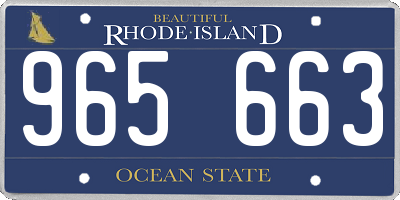 RI license plate 965663