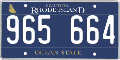 RI license plate 965664