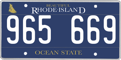 RI license plate 965669