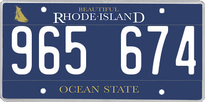 RI license plate 965674