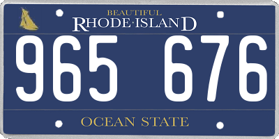 RI license plate 965676