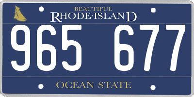 RI license plate 965677