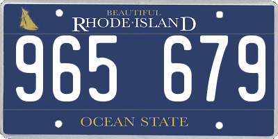 RI license plate 965679