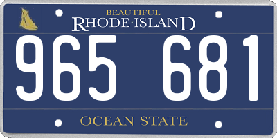 RI license plate 965681