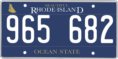 RI license plate 965682
